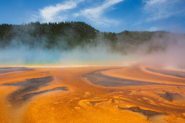 Colorful geysers and hot springs in Yellowsone, Wyoming.