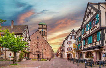 Kaysersberg Town street view in France