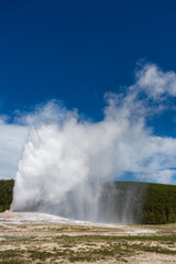A geyser in Yellowsone, Wyoming.