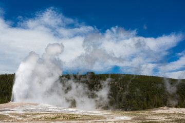 A geyser in Yellowsone, Wyoming.