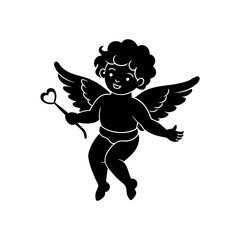 Fototapeta premium vector illustration of angel with wings