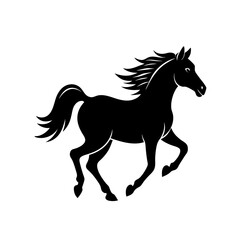 Obraz premium horse silhouette isolated on white