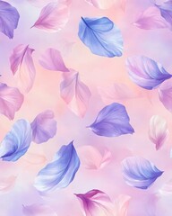 Watercolor Petals for Fashion, Watercolor Petals for Art Prints, Watercolor Petals for Decor, Whimsical Watercolor Petals Seamless Pattern,whimsical petals, artistic seamless, dreamy watercolor design