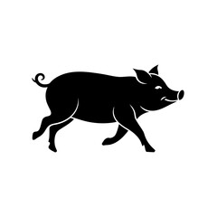 vector illustration of a black cat