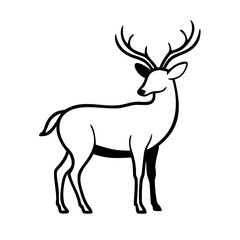 Deer silhouette icon representing nature and tranquillity.