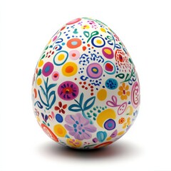 easter egg cute on white background