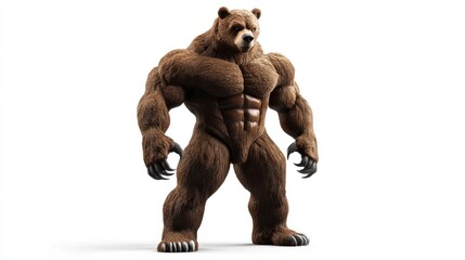 Naklejka premium Powerful Grizzly Bear Standing