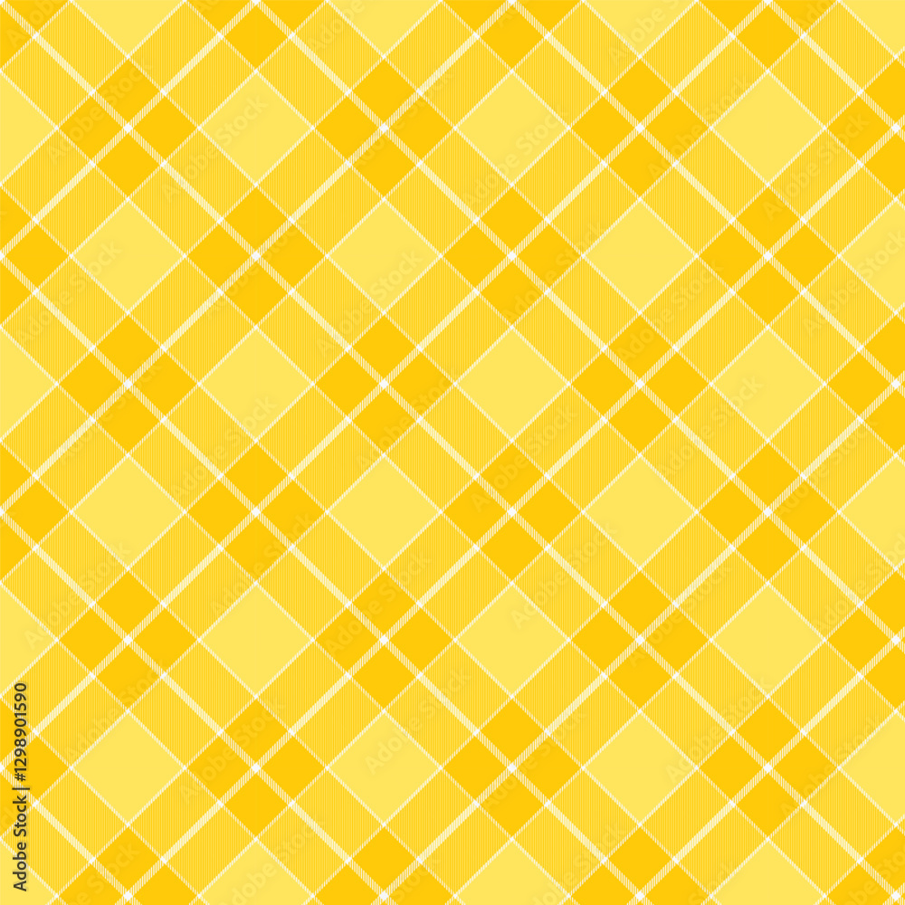 Wall mural plaid repeat pattern in yellow.cute colorful gingham checkered tartan seamless pattern.geometric gra