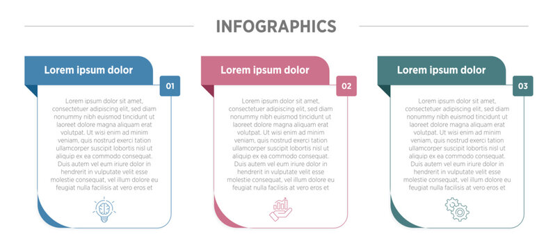 Modern presentation Business infographic template. 3 Step timeline journey. Process diagram, 3 options on white background, Infograph elements vector illustration.