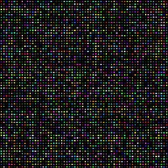 Fototapeta premium geometric shapes like circles squares triangles rhombuses, rings on black background on a matrix of 64x64 cells for a total of 4096 symbols