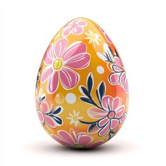 Fototapeta premium easter egg cute on white background