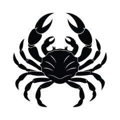 Fototapeta premium Crab silhouette isolated on white background