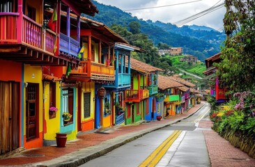 Exploring the lively neighborhoods of Colombia filled with vibrant homes.