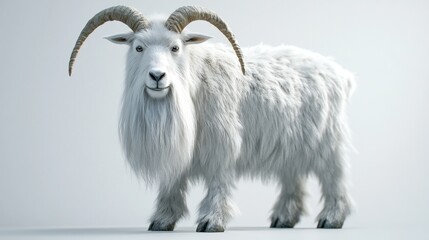 Obraz premium Majestic white mountain goat portrait