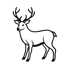 Tribal deer icon with intricate line art patterns.