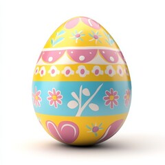 easter egg cute on white background