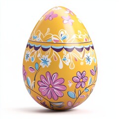easter egg cute on white background
