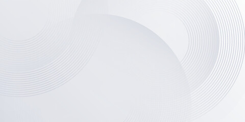 Abstract white background with white circle lines digital future design abstract modern