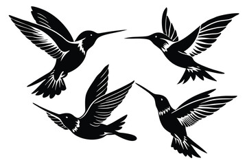 Fototapeta premium set of silhouettes of birds vector