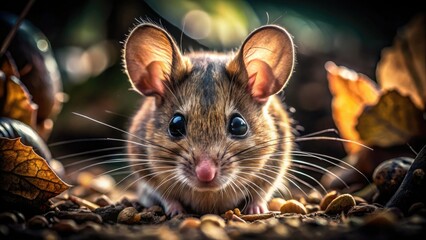 Close-up documentary photography reveals the intricate details of house mice.