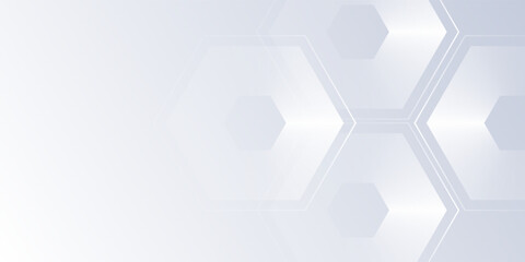 Modern white background with gradient color and artistic dynamic hexagon decoration abstract modern simple
