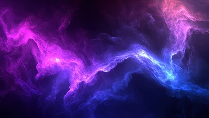 Naklejka premium Colorful abstract swirling patterns with shades of purple and blue against a dark background ideal for digital art, wallpapers, and creative projects