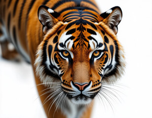 Fototapeta premium Endangered Tiger Portrait – The Face of Extinction