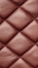 Elegant leather texture in rich burgundy tones showcasing intricate diamond quilting pattern for design inspiration