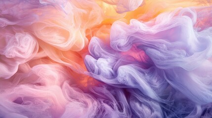 Fototapeta premium Colorful abstract swirl of pastel shades creating a dreamy effect in a soft, flowing design that evokes tranquility and creativity