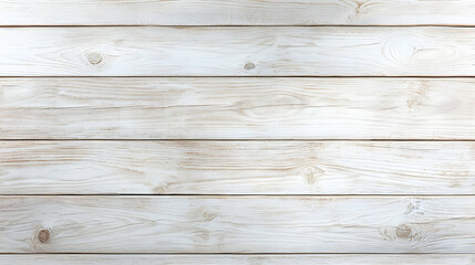 Obraz premium Weathered White Wood Plank Background with Horizontal Grain Surface Showing Detailed Texture