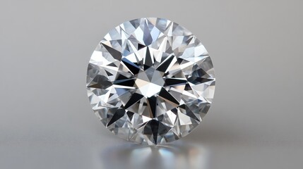 Round brilliant cut diamond, studio shot