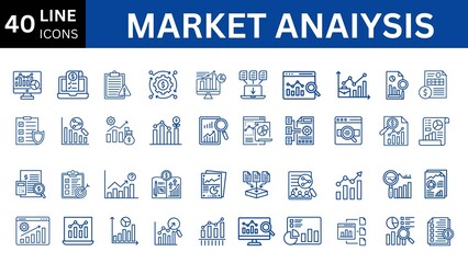Market research icon collection set.