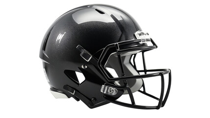 Naklejka premium Black football helmet with transparent background representing american football safety