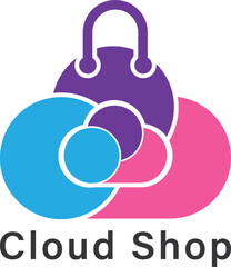 Cloud Shop Logo online shopping logo