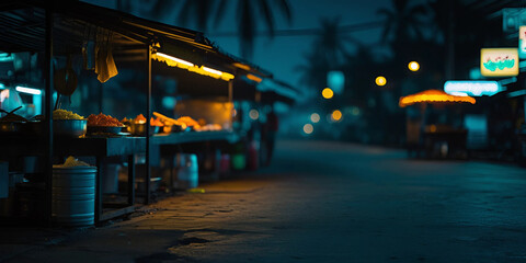 Serene Night Landscape Illustration &ndash; Peaceful, Dreamy, and Atmospheric Artwork