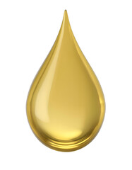 golden oil drop, realistic glossy liquid droplet, essential beauty serum, luxury skincare ingredient, on isolated background
