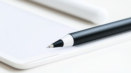 Graphics tablet with stylus, large blank area. 