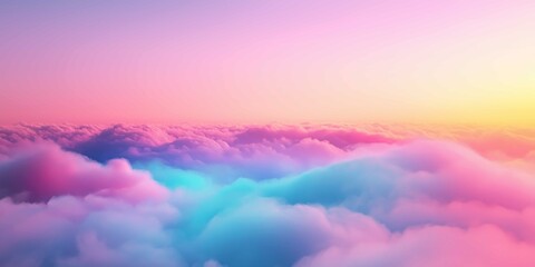 Vibrant neon fog seamlessly blends into soft pastel gradients, creating a captivating surreal abstract background ideal for artistic expressions and creative projects