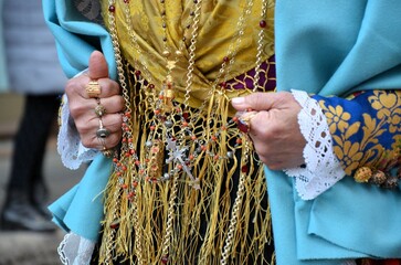 Sant'Antioco, Sardinia 05.06.2019: Saint Antioco, Sardinia - 04.16.2018: Religious procession of...