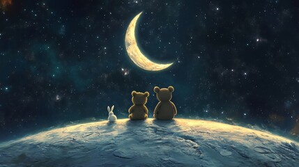 Bedtime stories Moon Stars Dream Child Kid