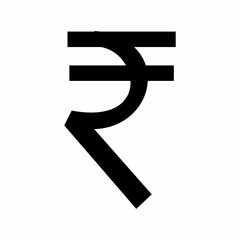 World currency Rupee. Flat image
