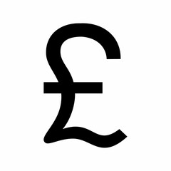 World currency Pound. Flat image
