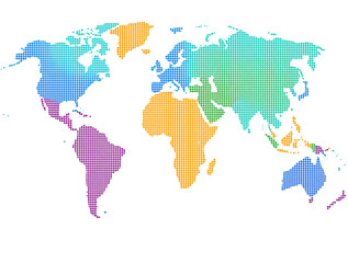 Fototapeta premium Detailed and Colorful World Map Highlighting the Continents, Countries, and Geographical Features of Our Diverse and Interconnected Planet, Symbolizing Global Awareness, Exploration, and Cultural Unde