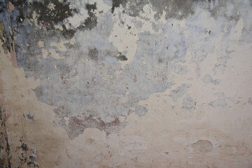 Grunge Wall Texture Background Peeling Paint Grey Beige Old Aged Retro Rough    