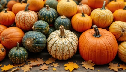 Harvest festival pumpkins display farmer's market photography autumn ground level seasonal abundance