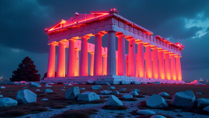 Obraz premium Digital Remixed Parthenon