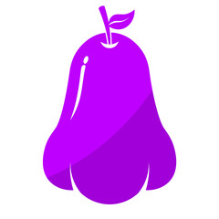 purple cute rose apple icon