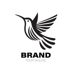 Fototapeta premium Hummingbird Logo. Hummingbird Logo Design. Hummingbird Logo Brand. Hummingbird Logo