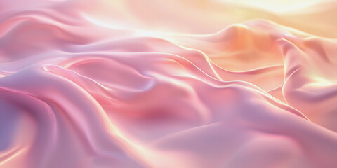 Fototapeta premium Abstract pink background. Drapery of bright iridescent fabric