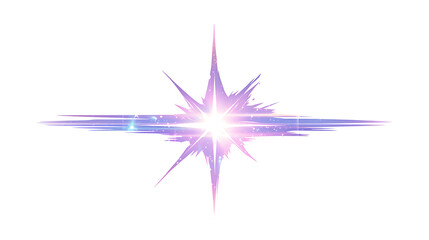 Futuristic Energy Burst Light Effect on Transparent Background